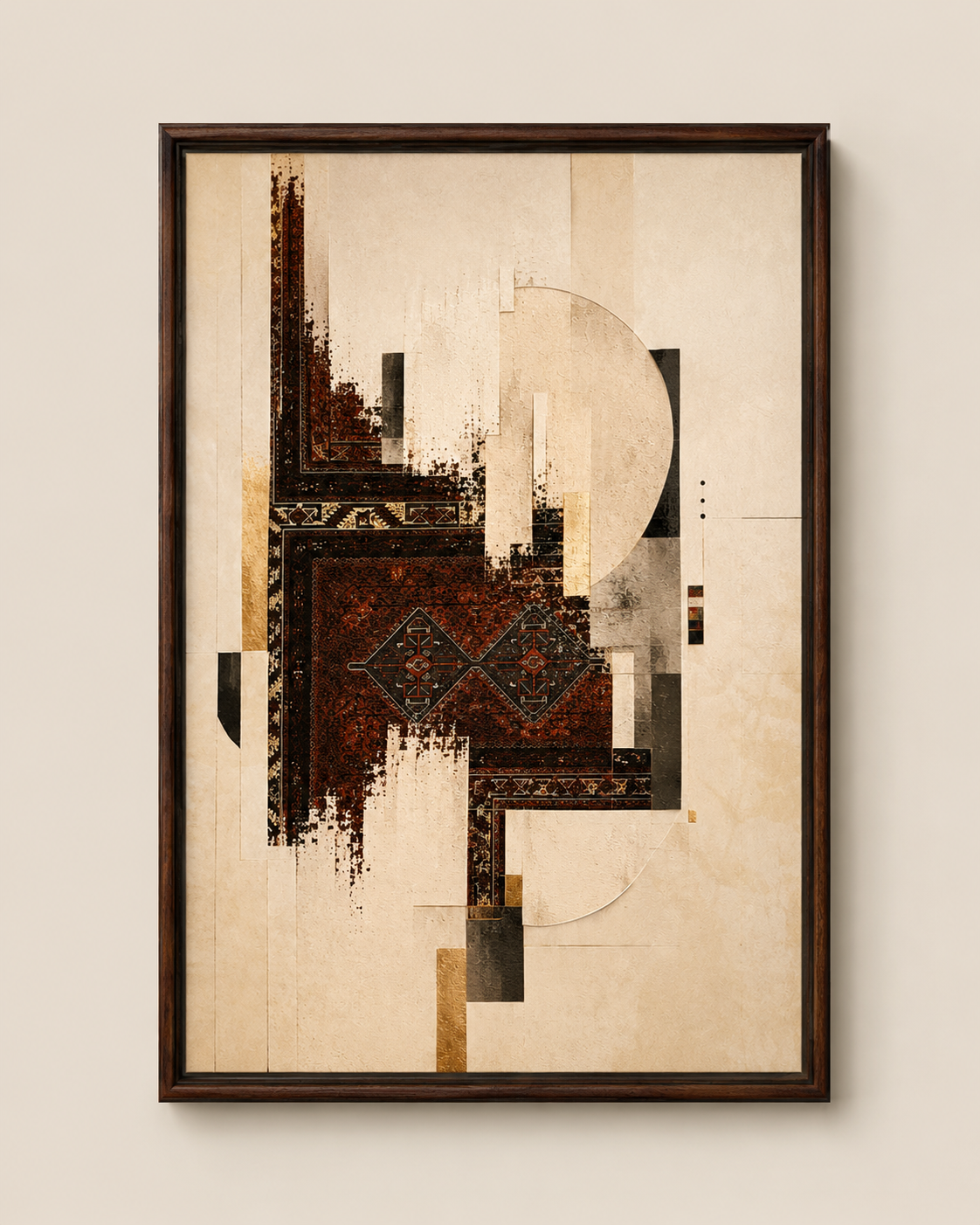 Echo framed Persian art with anti-reflective glazing